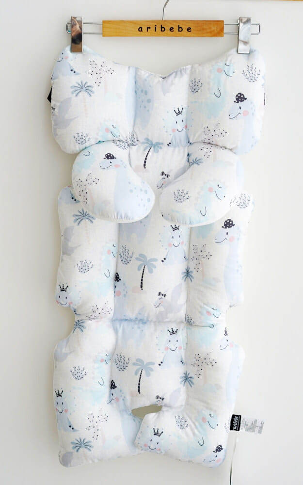 เบาะรองรถเข็น คาร์ซีท ARIBEBE ผ้า MICROMODAL ลายไดโนเสาร์_10